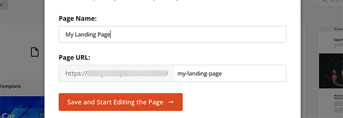 Nama halaman arahan Landing page name