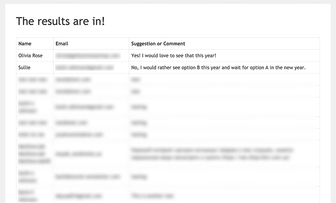 在前端顯示 WPForms 條目 Display WPForms Entries on Front End