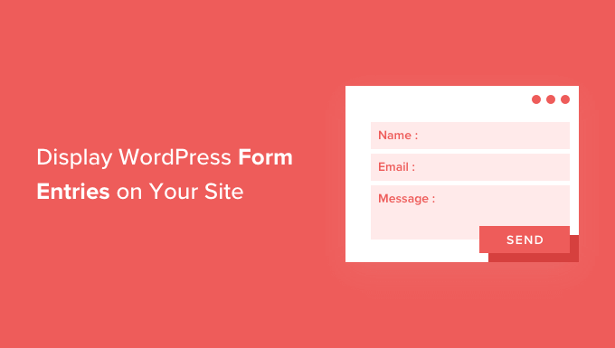 如何在您的網站上顯示 WordPress 表單條目 How to Display WordPress form entries on your site