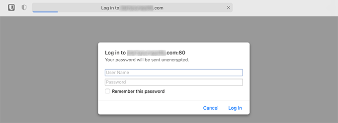Richiesta di accesso Login prompt