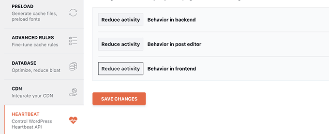 Riduci l'attività dell'API Heartbeat utilizzando WP Rocket Reduce Heartbeat API activity using WP Rocket