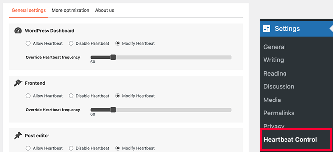 Chiamate API Heartbeat Heartbeat API calls