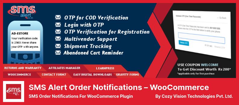 短信警報訂單通知 – WooCommerce 插件 - WooCommerce 插件的短信訂單通知