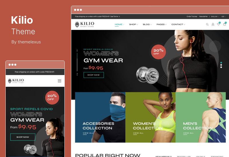 Kilio Theme - ร้านกีฬา WooCommerce WordPress Theme