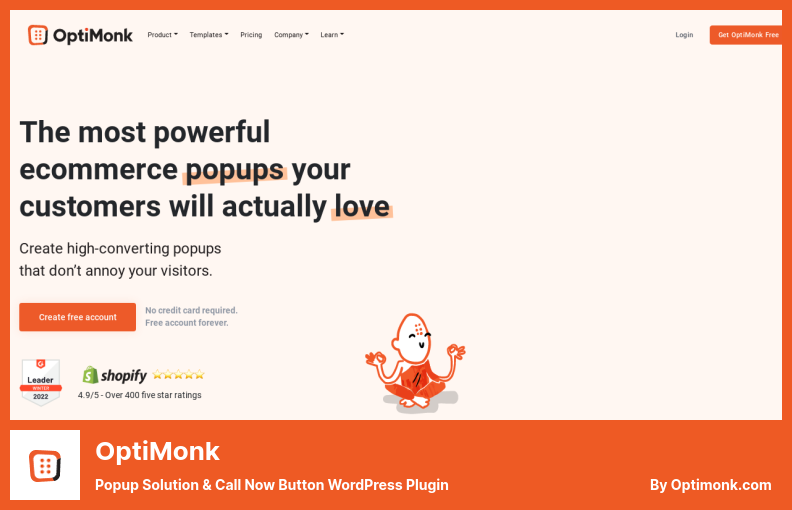 OptiMonkプラグイン-ポップアップソリューション&今すぐお電話ボタンWordPressプラグイン