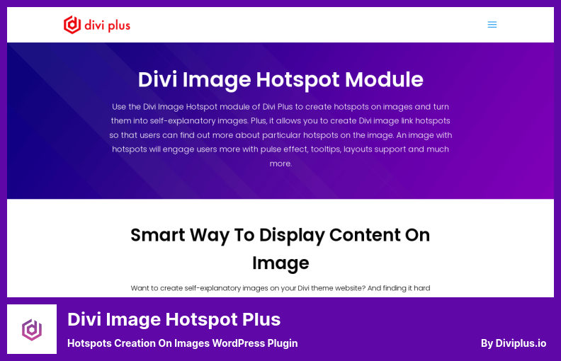 Divi Image HotspotplusPlugin-画像上でのホットスポットの作成WordPressプラグイン