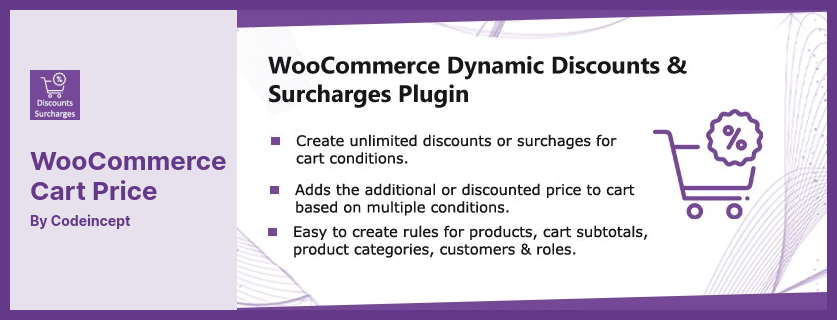 Plugin de preço de carrinho WooCommerce - Plugin de descontos e taxas extras