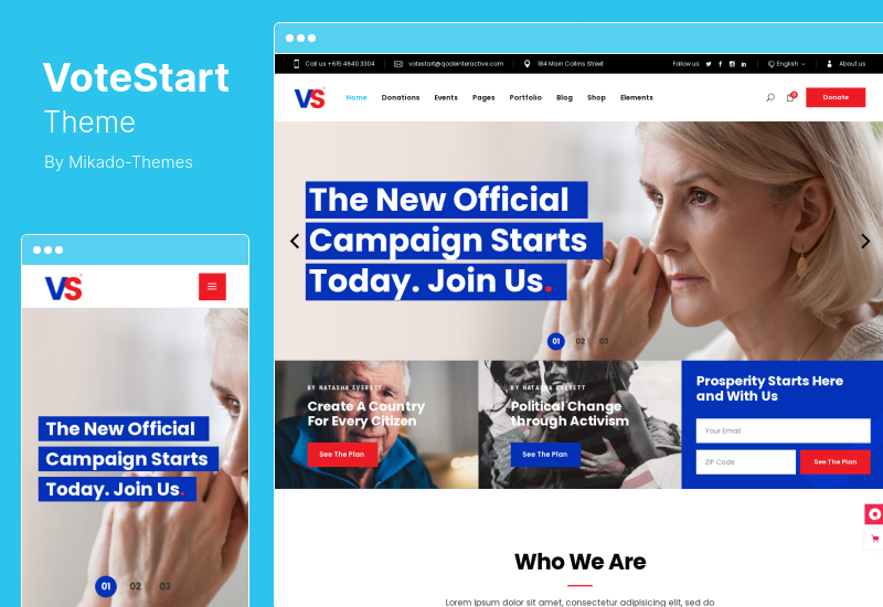 VoteStart Theme – WordPress-Theme für politische Kampagnen
