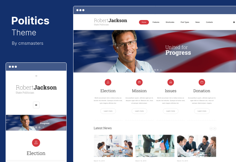 Politik-Thema - Politisches WordPress-Thema für den Wahlkampf