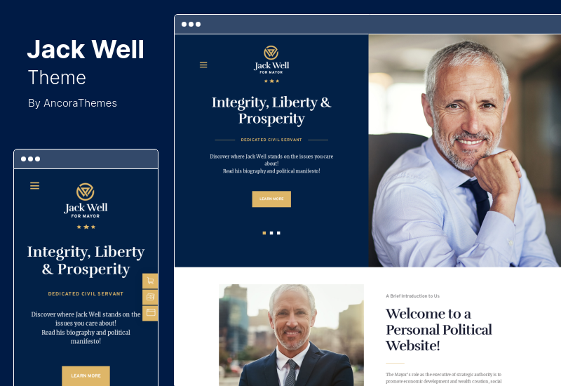 Jack Well Theme – Politisches WordPress-Thema für den Wahlkampf