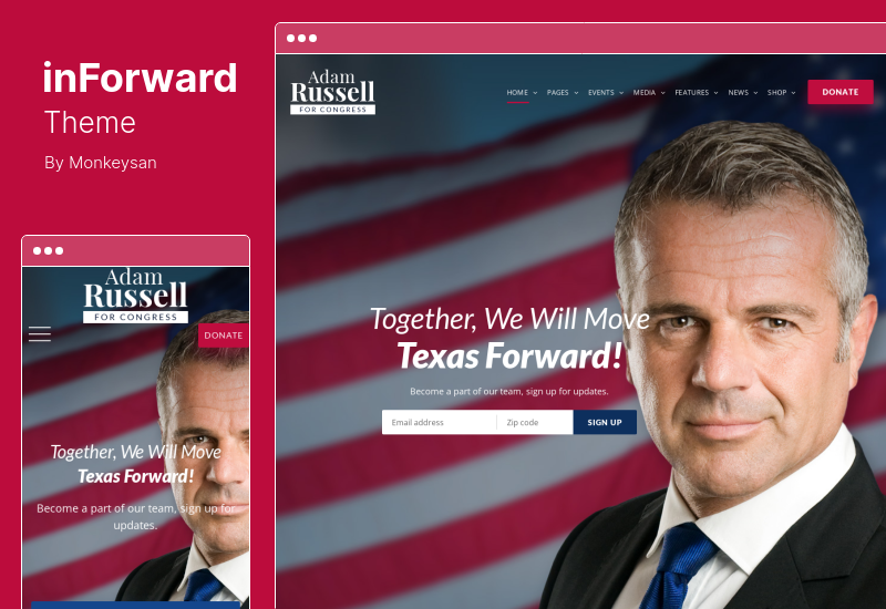 inForward-Thema – WordPress-Theme für politische Wahlkampfparteien