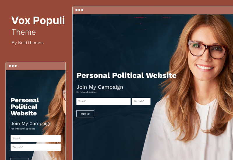 Vox Populi Theme – Politische Partei, Kandidat Grassroots WordPress Theme