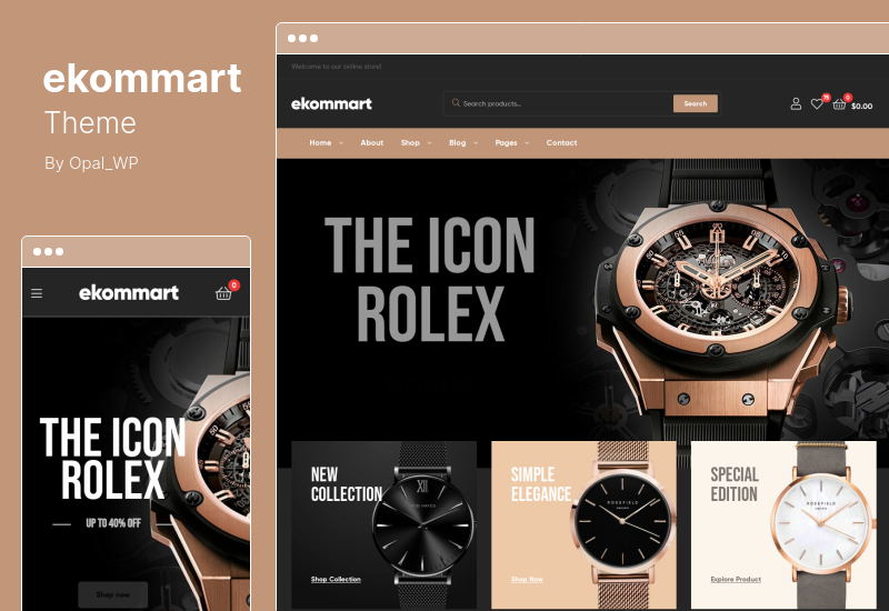Tema ekommart - Tema WordPress pentru comerț electronic Allinone