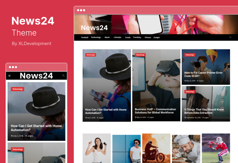 News24 主題 - Elementor 博客雜誌 WordPress 主題