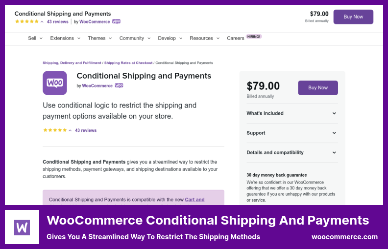 WooCommerce 有條件的運輸和付款插件 - 為您提供一種限制運輸方式的簡化方式
