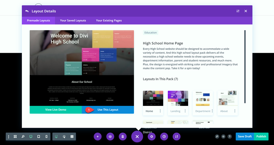 Divi 响应式徽标全宽菜单使用布局
