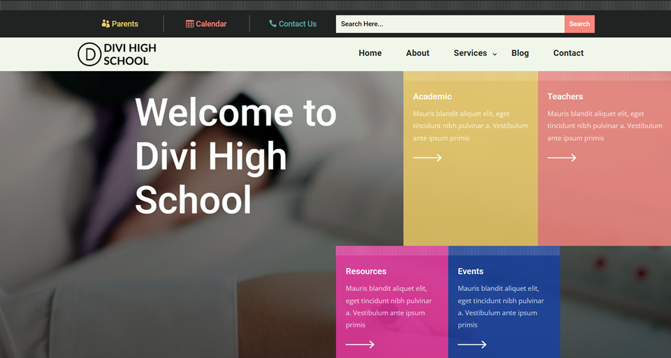 Divi 响应式徽标全宽菜单最终设计