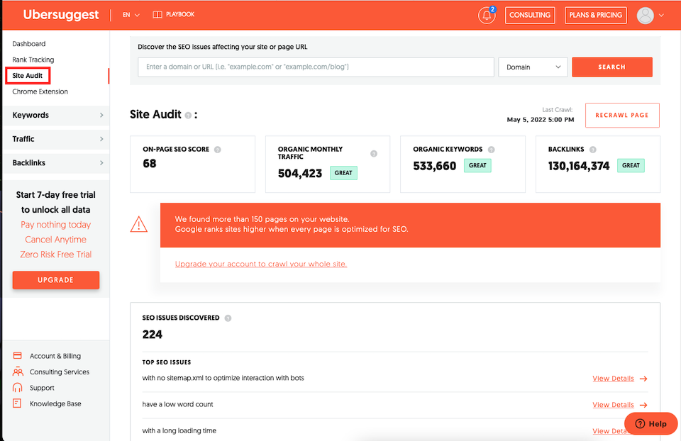 ubersuggest ของ Neil Patel