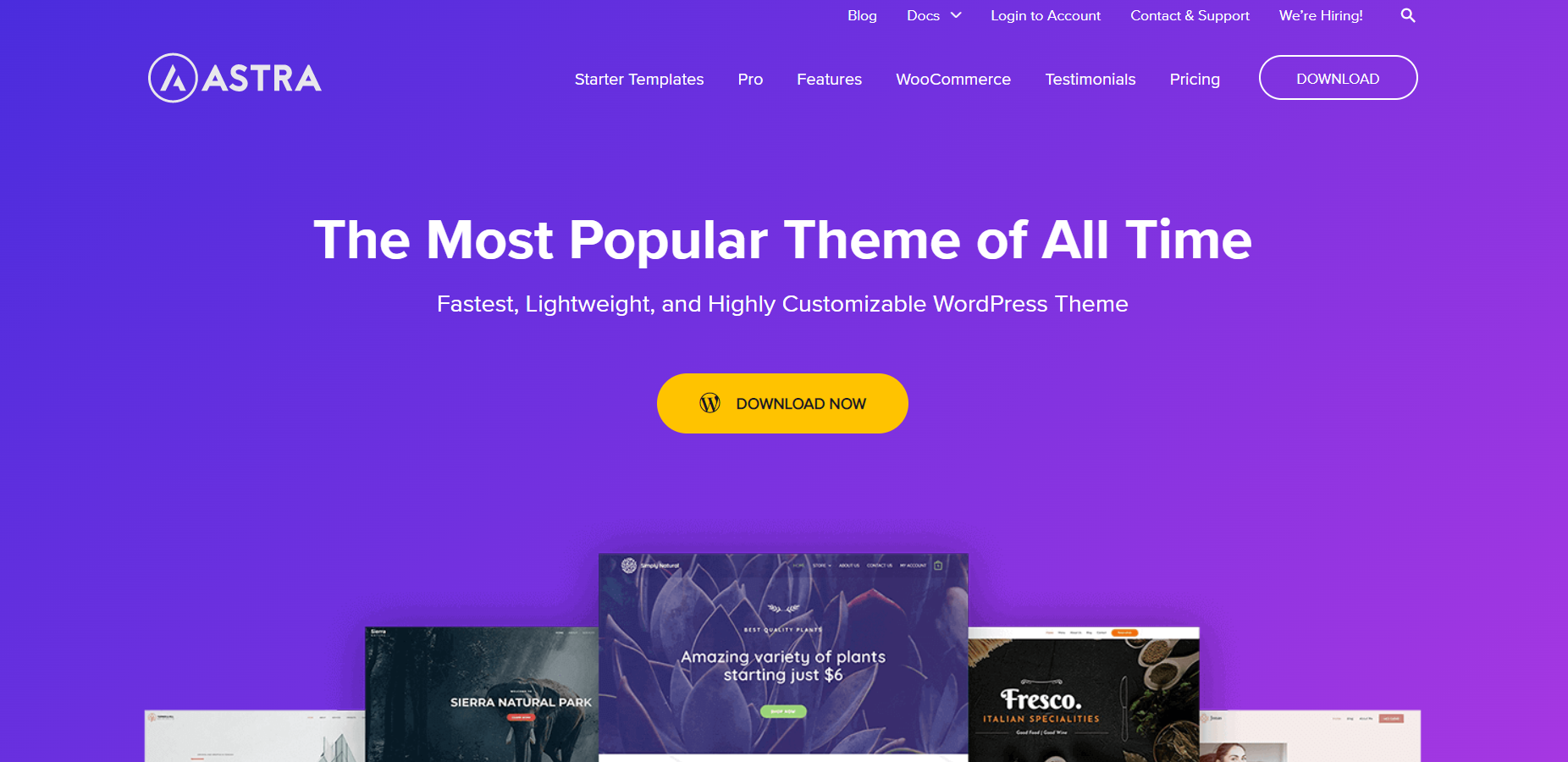 astra kightweight e tema wordpress altamente ottimizzato