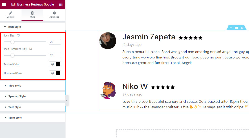 Cómo agregar fácilmente un widget de reseñas de Google en WordPress 11 Google reviews widget icon style