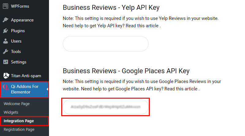 Cómo agregar fácilmente un widget de reseñas de Google en WordPress 3 Google Places API key