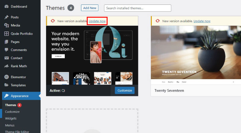 Cómo limpiar su sitio web de WordPress 3 Update theme now