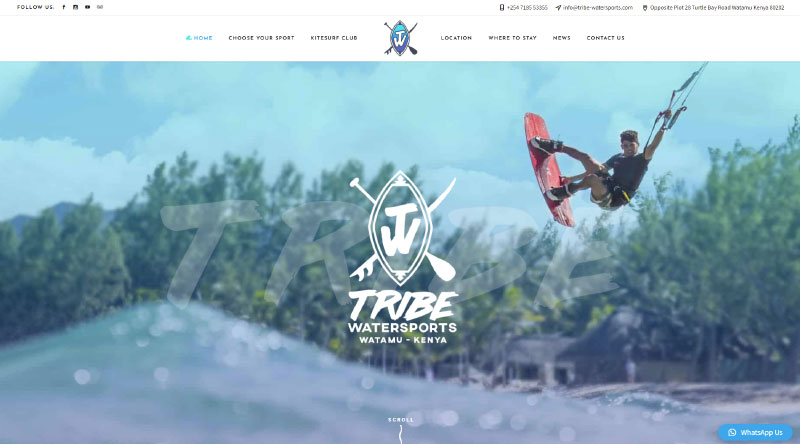 Los 15 mejores ejemplos de inspiración para el diseño de sitios web deportivos 2 Tribe Watersports