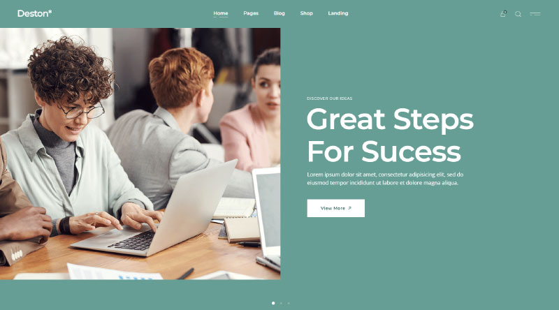 10 migliori esempi di siti Web aziendali a cui ispirarsi 12 Deston WordPress Theme
