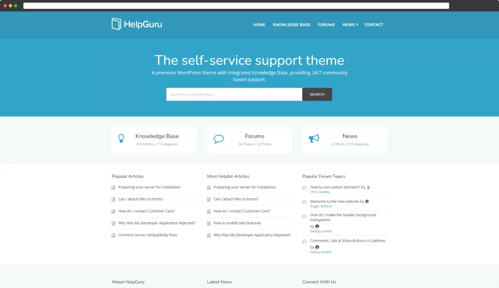 HelpGuru - 自助知识库 WordPress 主题