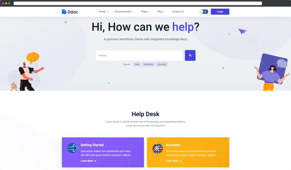 DDoc - 文档 WordPress 主题