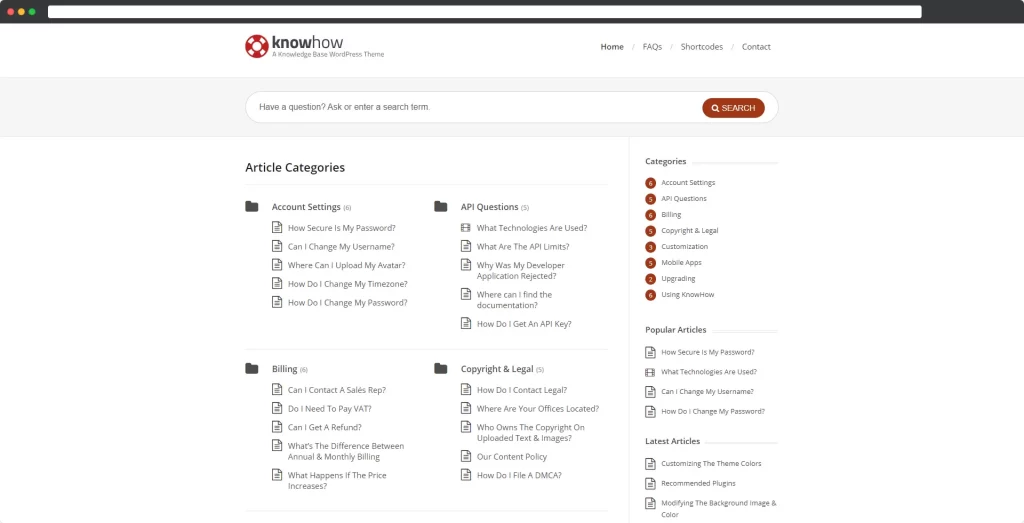KnowHow - 知识库 WordPress 主题