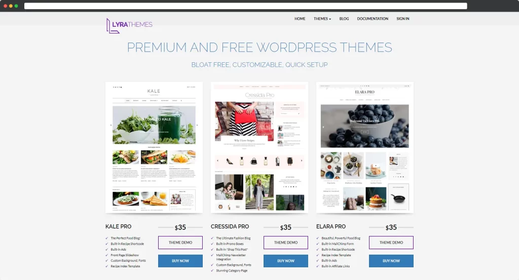 Programme d'affiliation Lyra Themes - meilleurs programmes d'affiliation pour les développeurs Web