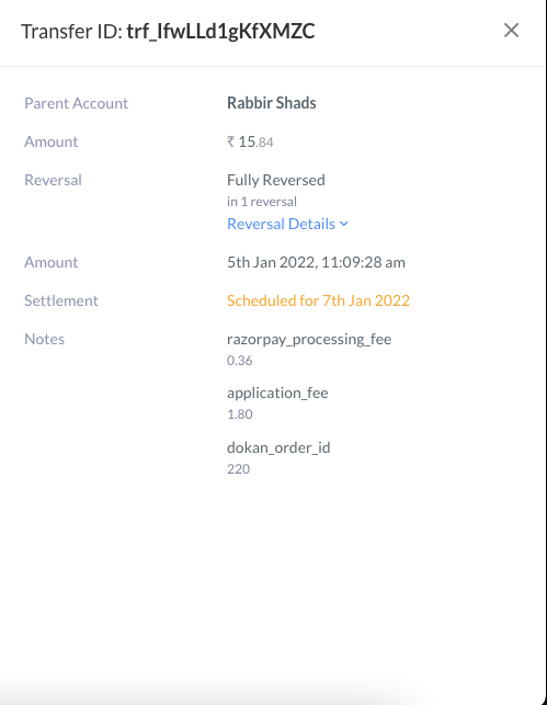 تفاصيل الاسترداد_كيفية دمج بوابة الدفع Razorpay