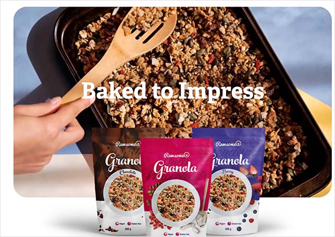 プレミアムグラノーラ-eコマース-ランディングページ-SeedProd Premium granola ecommerce landing page