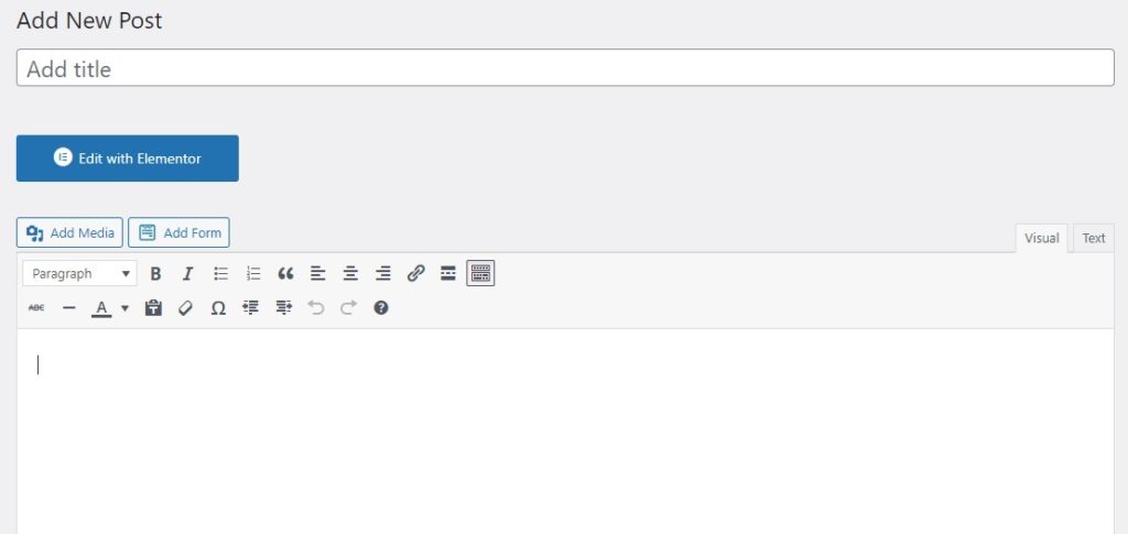 WordPress 经典编辑器添加新帖子