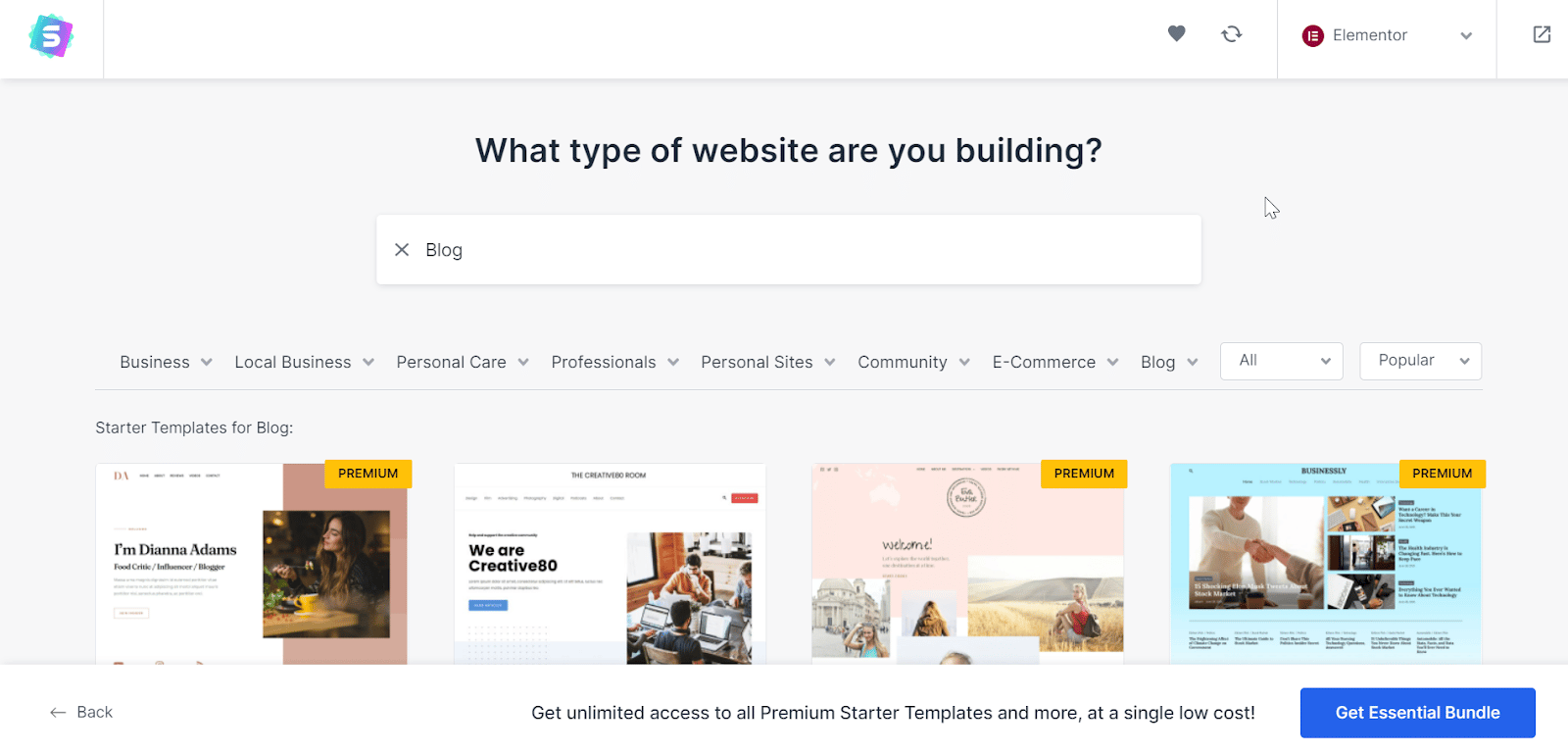 przeglądaj w poszukiwaniu szablonu bloga How To Start a Blog