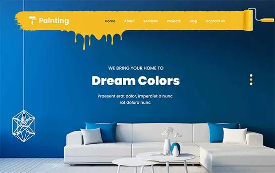 Tema WordPress dell'azienda di pittura