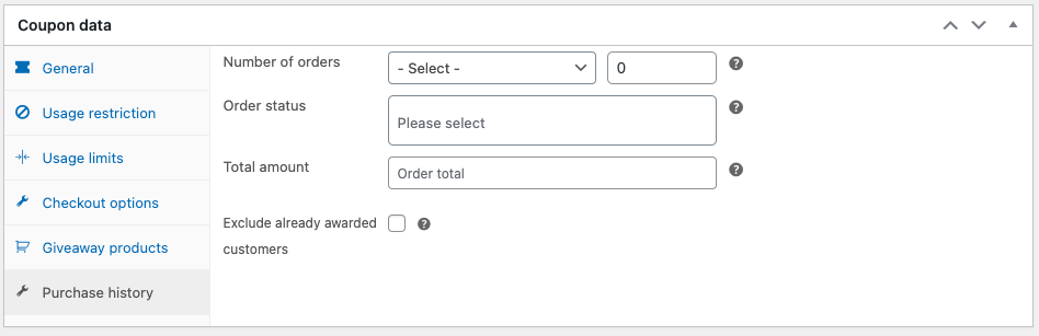 Smart Coupons für die WooCommerce-Kaufhistorie