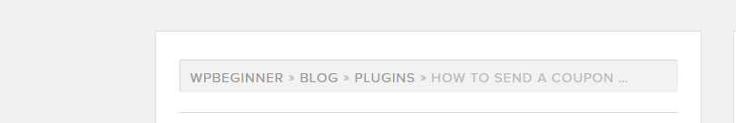 WordPress 2 中網站導航的 8 個最佳實踐 Example of a Breadcrumbs