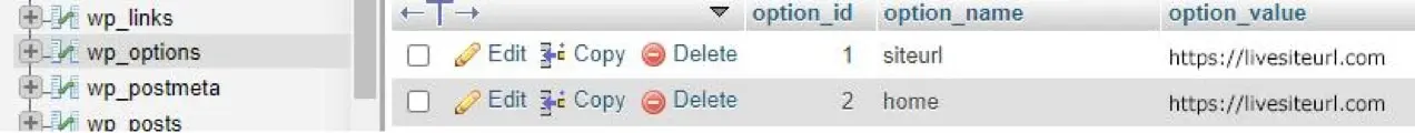 таблица wp_options в ftp