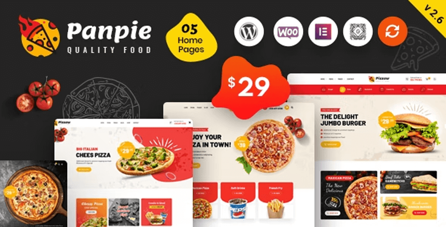 Panpie — тема WordPress для пекарни.