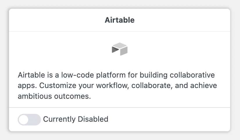 Airtable con forme fluenti