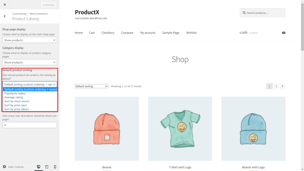 Penyortiran Produk WooCommerce: Panduan Rinci 2 Default Sorting