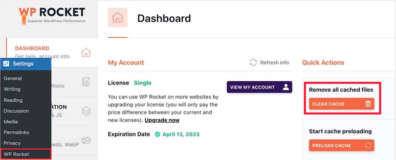 WP Rocket 緩存插件