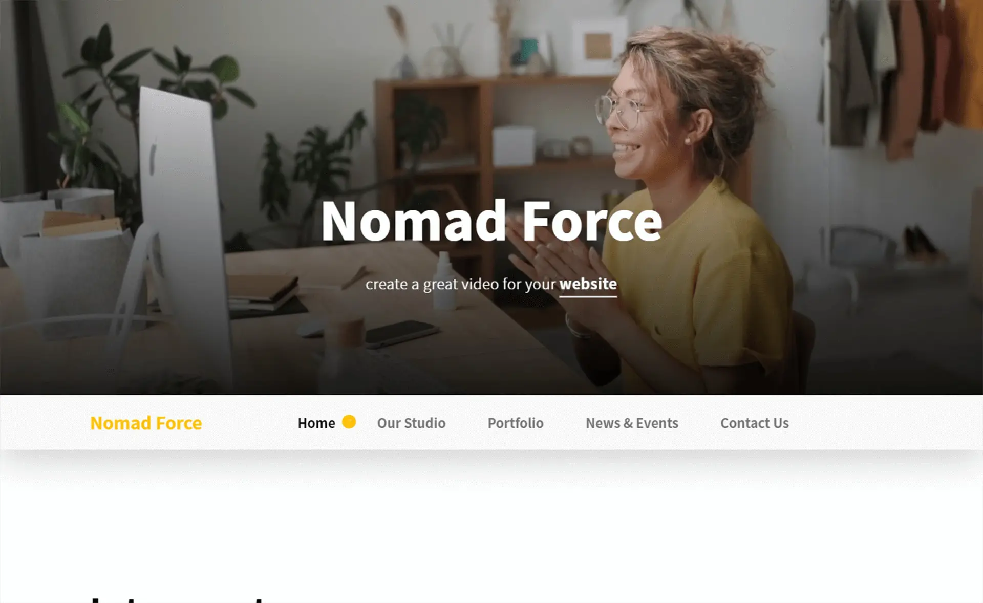Templat Video Bootstrap Gratis Nomad Force