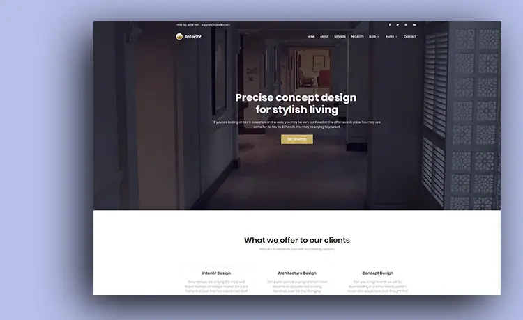 Templat Video Bootstrap Gratis Interior