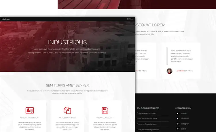 Templat Video Bootstrap Gratis yang Rajin