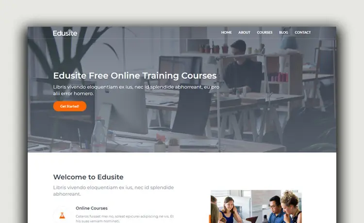 Template Video Bootstrap Gratis Edusite