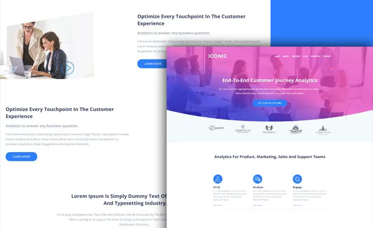 Template Video Bootstrap Gratis Ikon