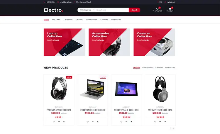 Template Profil Pengguna Bootstrap Gratis Elektro
